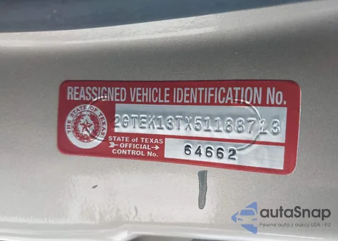 2005 GMC Sierra 1500 Sle из США, поврежденный, VIN 2GTEK13TX51188713